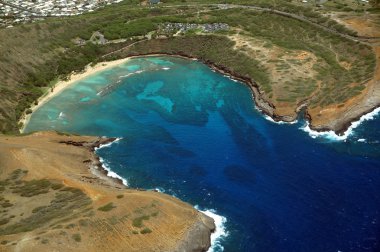 Hanauma Bay Aerial View clipart