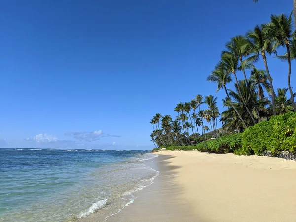 Παραλία Στο Diamond Head Beach Park Στο Oahu Χαβάη — Φωτογραφία Αρχείου