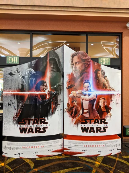 Honolulu Enero 2018 Star Wars Last Jedi Movie Poster Featuring — Foto de Stock