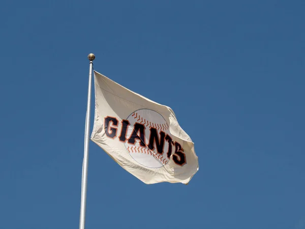 San Francisco April 2010 San Francisco Giants Flag Waves Wind — Stock Photo, Image