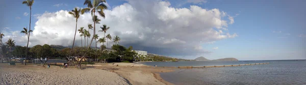 Honolulu December 2010 Panorama Van Waialae Beach Park Oceanfront Park — Stockfoto