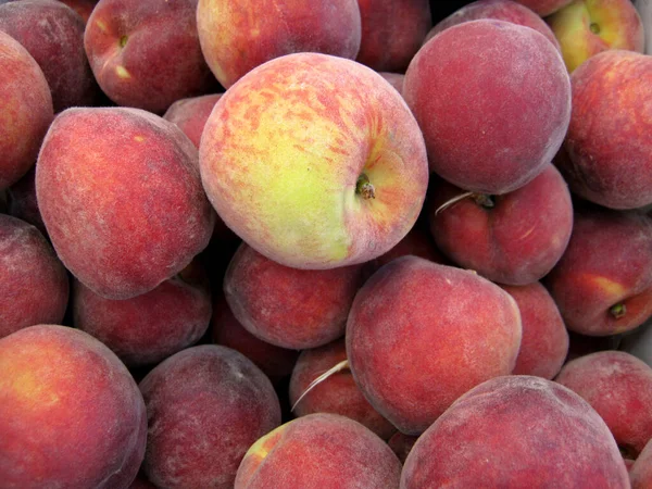 Frutas Fuzzy Peach Mercado Agricultores São Francisco — Fotografia de Stock