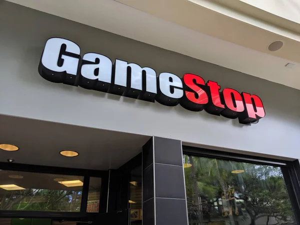 Waikiki May 2019 Gamestop Sign Entrance Waikiki Shopping Center — Stock Photo, Image