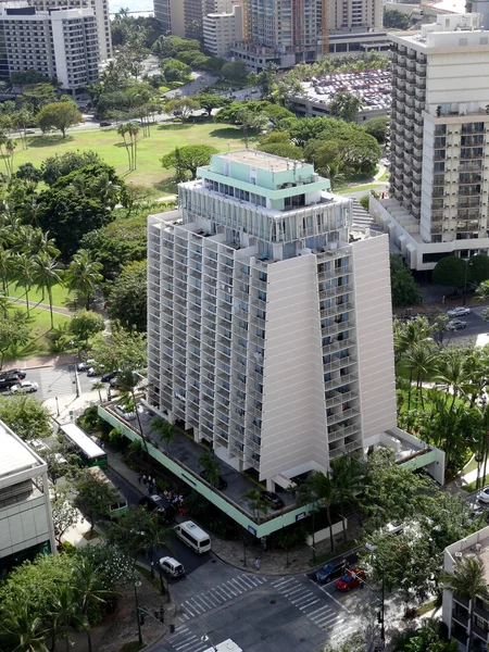 Waikiki Mayo 2016 Vista Aérea Del Ambassador Hotel Waikiki Fort —  Fotos de Stock