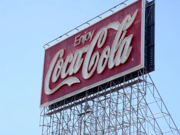 San Francisco Junio 2009 Disfrute Coca Cola Neon Sign Durante — Foto de Stock