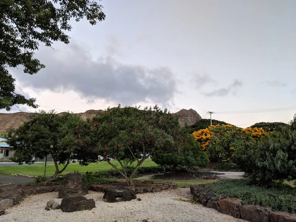 Camino Queen Kapiolani Garden Oahu Inaugurado 1972 Jardín Parque Adyacente —  Fotos de Stock