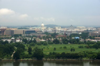 Washington dc manzarası ile park ve lankmark binalar dahil