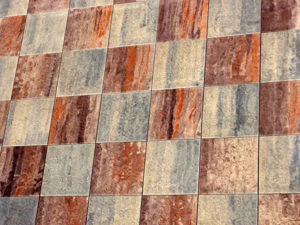 Checked Ceramic rustic tiled floor — Stock Photo, Image