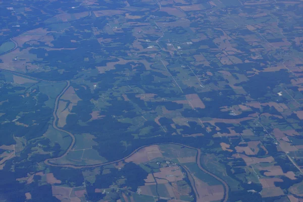 Luchtfoto van landelijke Oost-usa — Stockfoto