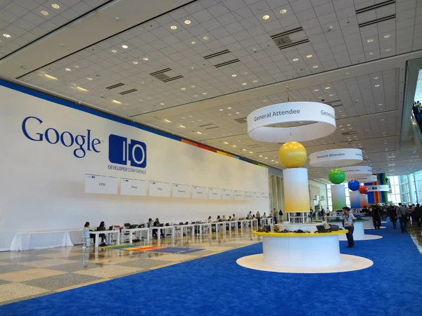 Wewnątrz google io android kongresowego konferencji deweloperów — Zdjęcie stockowe