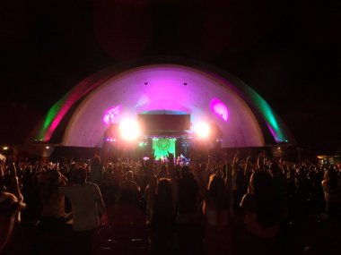 insanlar el hava içine soya konser sırasında kaldırma.