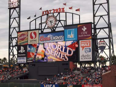 ATT park hdtv çetele outfield beyazların worl görüntüler