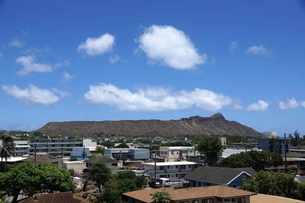 Diamond Head and Town Area — Stok Foto