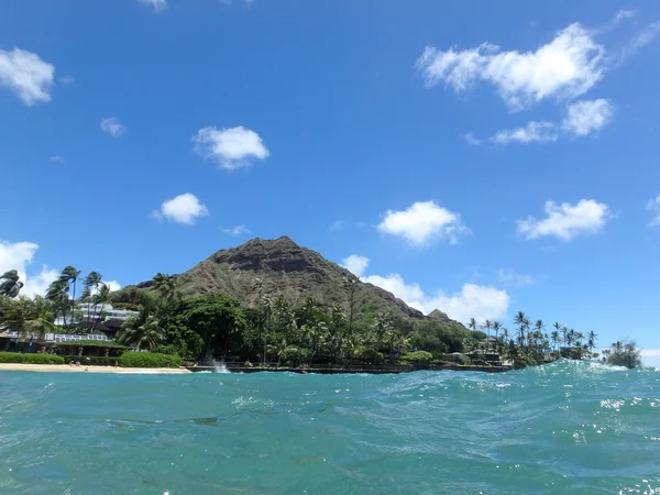 Strand, makalei beach park, en diamondhead — Stockfoto