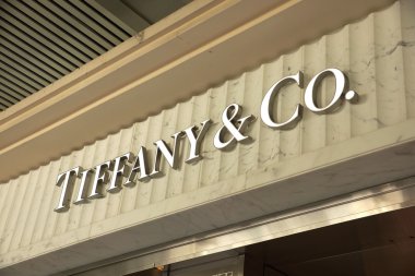 Tiffany ve co logo işaret üstünde onların mağaza 
