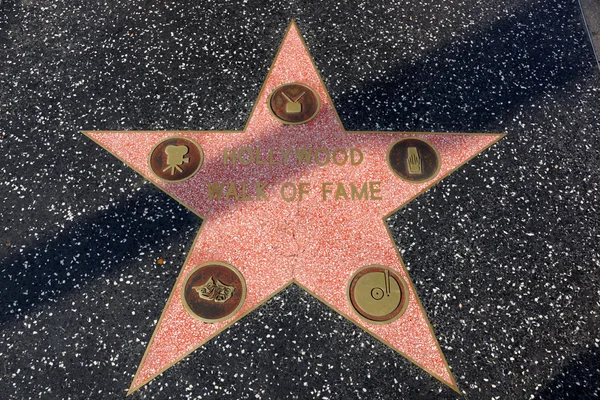 Walk of fame star on the Hollywood Walk of Fame — Stok Foto