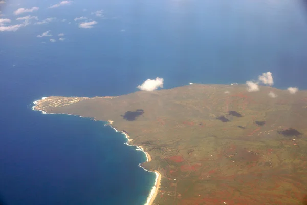 Aerial of Northwest tip of Molokai — Stock Photo, Image