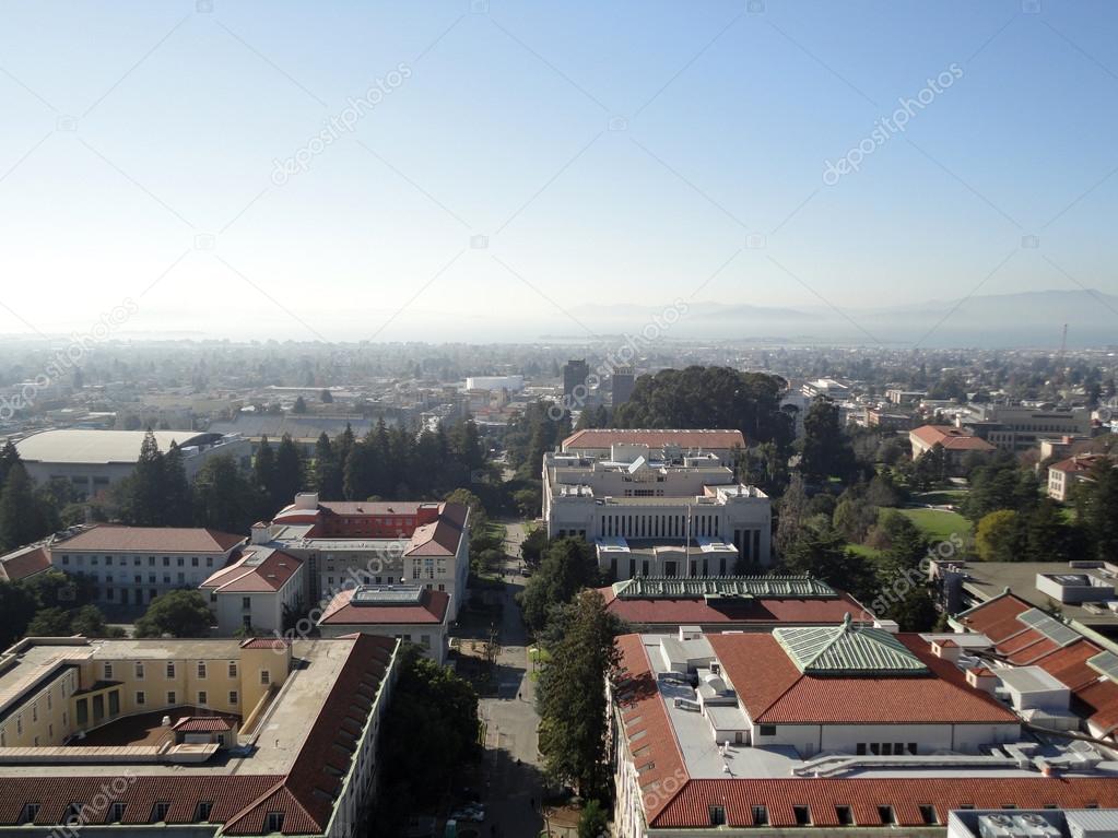 Birds eye view of Historic and modern Buildings of UC Berkeley C