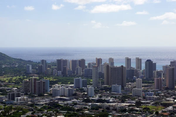 Luchtfoto van Honolulu, Diamond Head, Waikiki — Stockfoto
