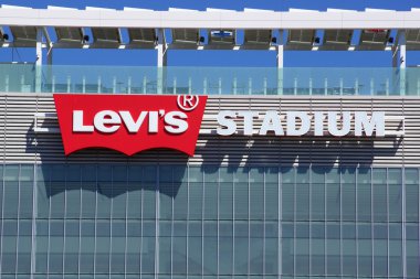 Levi's Stadium Sign on side of the Building clipart
