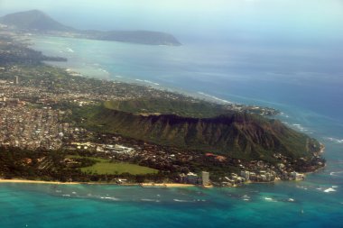 Diamondhead, Kapiolani Park, Waikiki, Natatorium havadan görünümü,