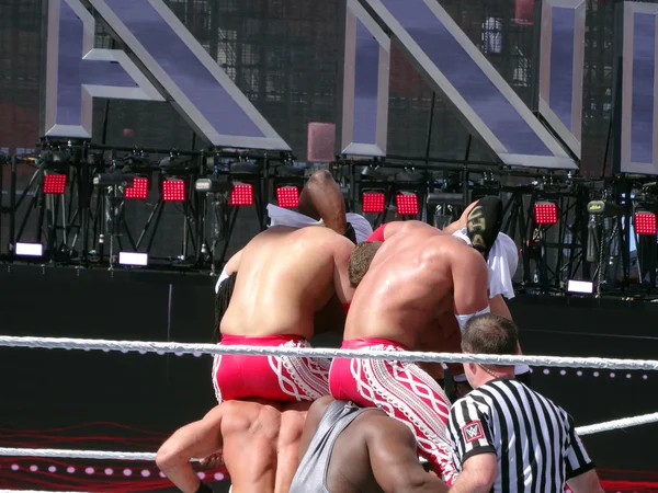 Luchadores de la WWE, Cesaro, E grande, los matadores, Tyson Kidd, Kofi K — Foto de Stock