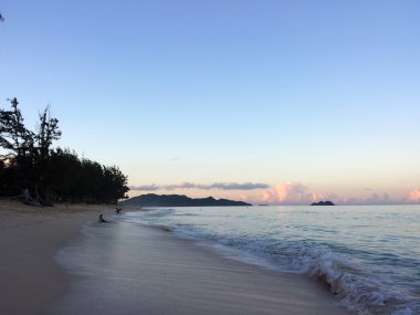 Waimanalo at Dusk mokulua Adaları doğru seyir Beach
