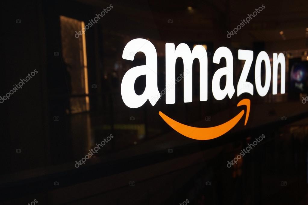 SAN FRANCISCO - OCTOBER 11:  Amazon logo on black shiny wall in San Francisco mall in California on October 11, 2015.  Amazon is an American international electronic commerce company. It is the world's largest online retailer.
