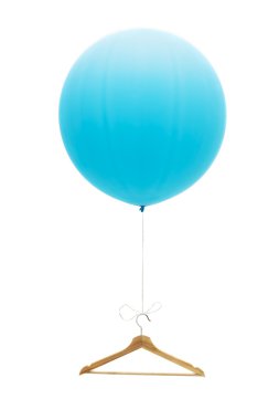 Bir askı ile balon. 