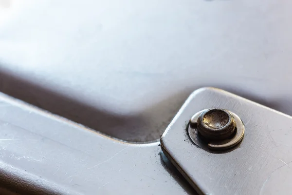 Very close photographed part of the staple gun. — Stock Photo, Image