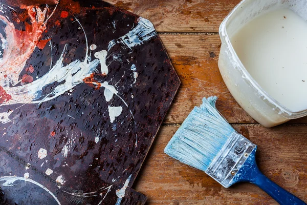 Preparation for painting the floor — Stock Photo, Image