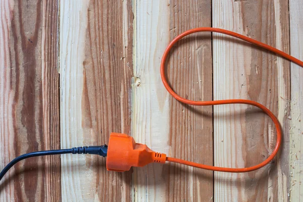 Connection wires to outlet. — Stock Photo, Image