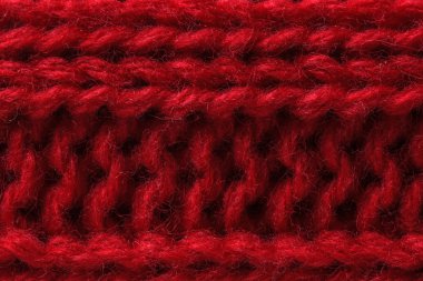 Makro görünümü bir kırmızı yün desen