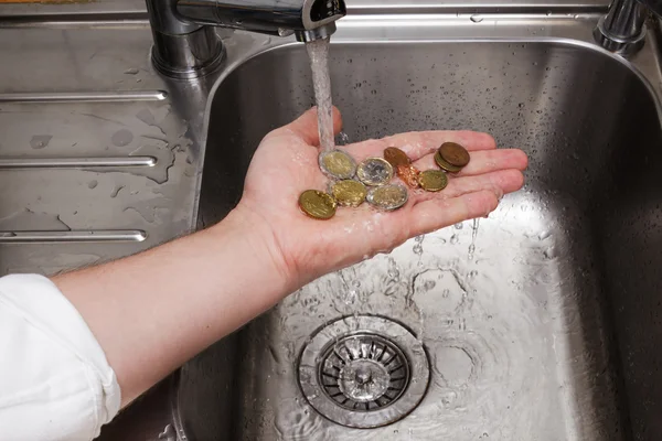 Money laundering: a comic view on the situation with underworld — Stock Photo, Image