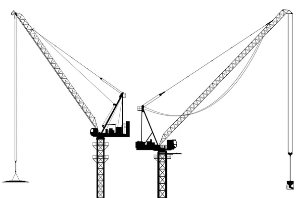 Grues à tour — Image vectorielle