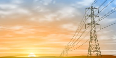 Electrical Power Lines  clipart