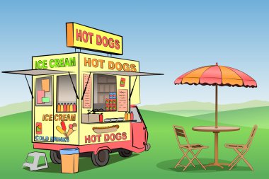 Hot Dog, Ice Cream clipart