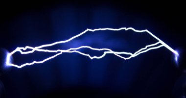 This is an artificially created electrical discharge in the air. clipart