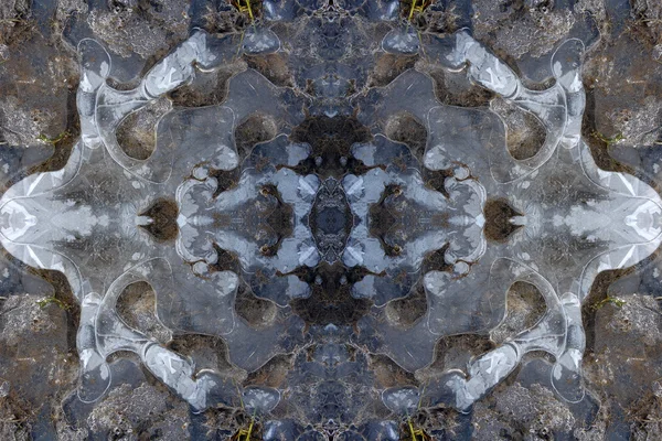 Ice kaleidoscope pattern — Stock Photo, Image