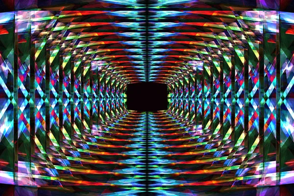 Tunnel coloré abstrait — Photo
