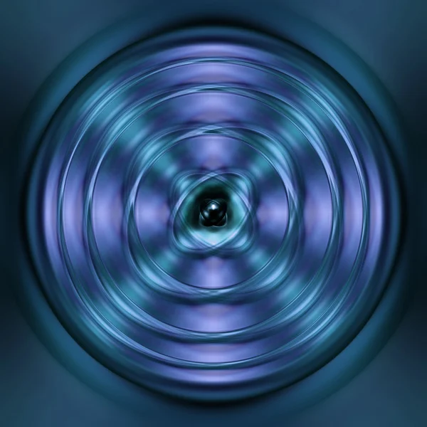 Green and blue spinning atom — Stock Photo, Image