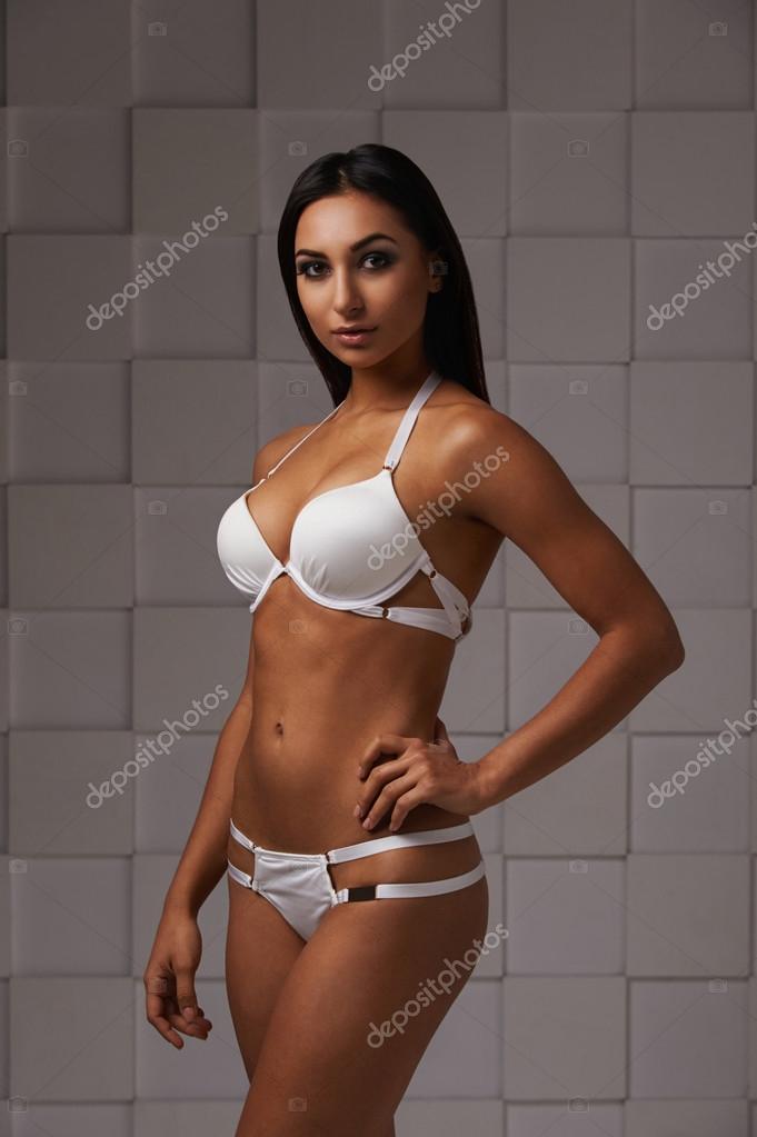 Black haired indian lady in white swimsuit Stock Photo by ©dmitryzubarev 100850906 Black haired indian lady in white swimsuit Stock Photo by ©dmitryzubarev 100850906