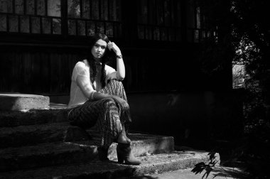 Ülke kadın güneş stripe siyah beyaz