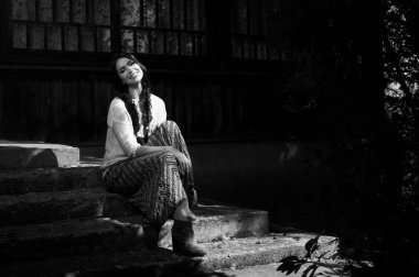 Ülke kadın güneş stripe siyah beyaz