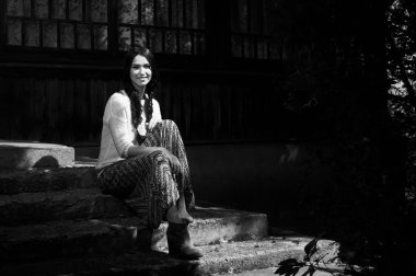 Ülke kadın güneş stripe siyah beyaz