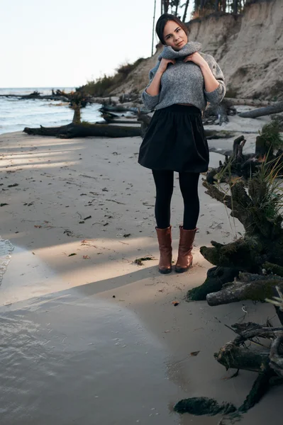 Morena en la costa del mar en otoño — Foto de Stock