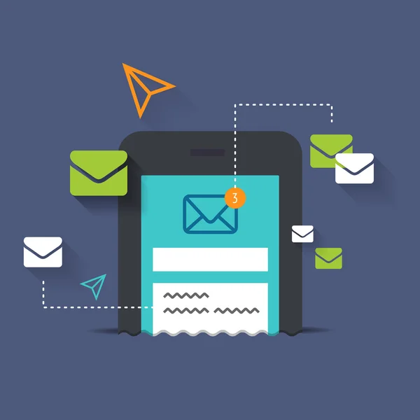 SMS e email marketing — Vettoriale Stock