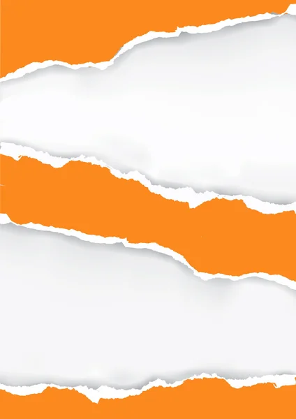 Orange fond de papier déchiré . — Image vectorielle