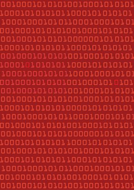 İkili kod kırmızı arka plan.