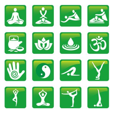 Yoga masaj düğmeleri.
